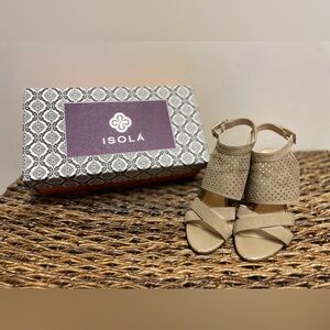 Isola Beige Suede Sandals